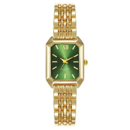 Hot Stainless Steel Quartz Watches Quartz Square Women Wristwatch Simple Folding buckle Strap Watch Women