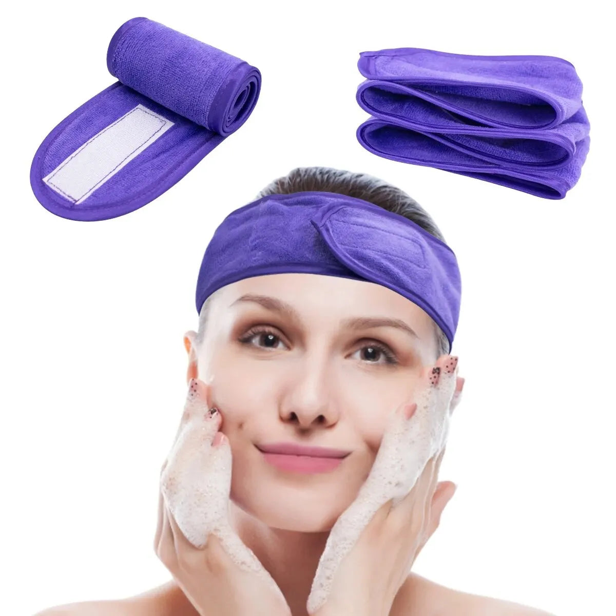1pC Cosmetic Wrap Face Wash Adjustable Yoga Women Facial Toweling Bath Hairband Makeup Headbands SPA Salon Accessories