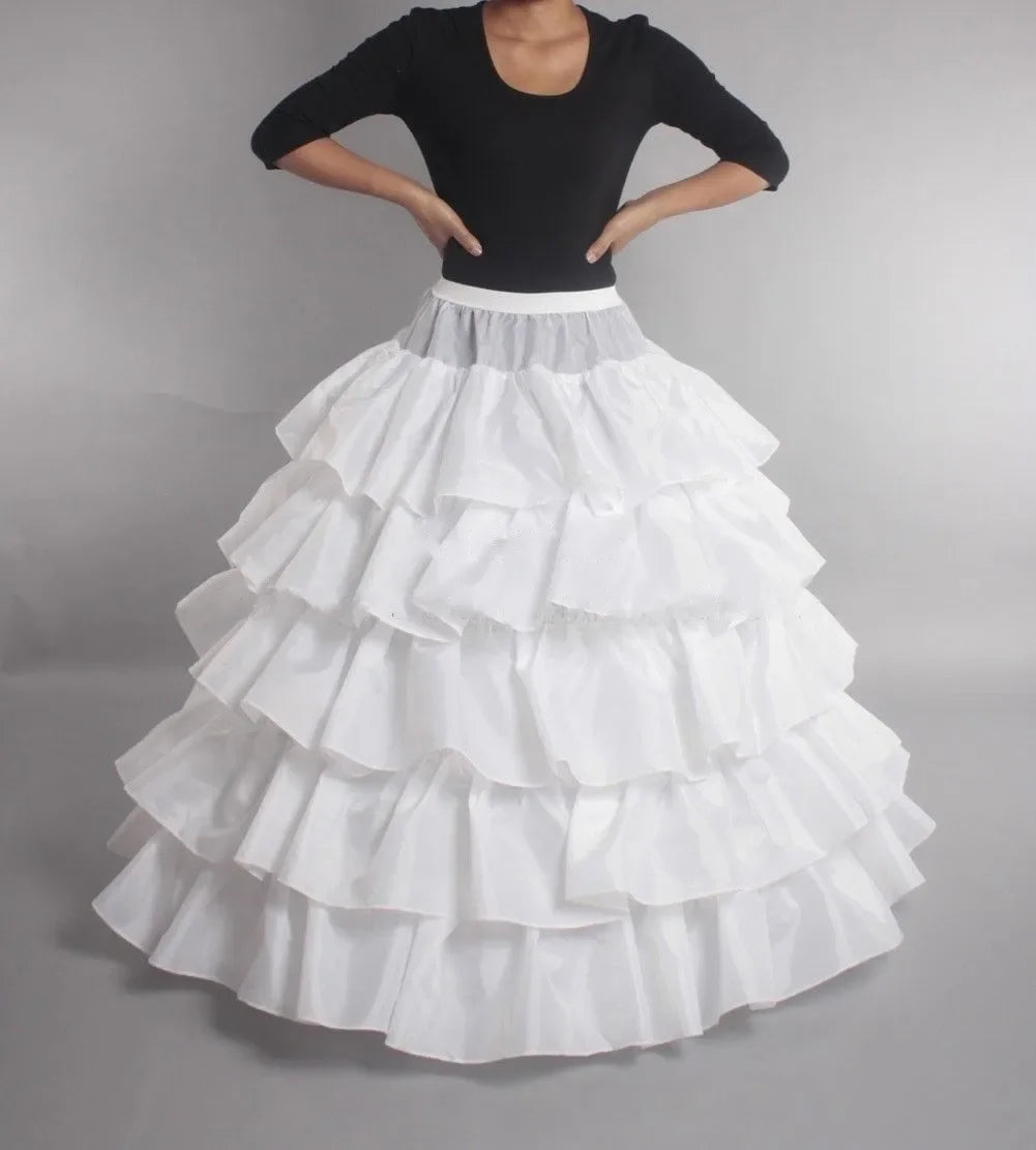 High Quality 6 Hoops Wedding Petticoat Crinoline Slip Bridal Underskirt Puffy In Stock Customized