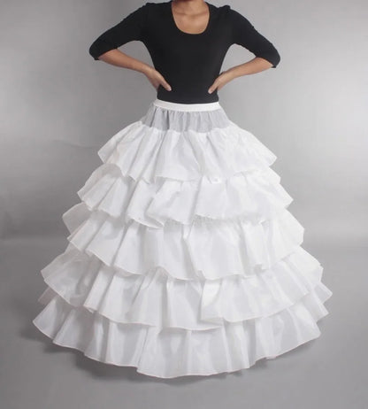 High Quality 6 Hoops Wedding Petticoat Crinoline Slip Bridal Underskirt Puffy In Stock Customized