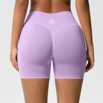 Women Bum Three Waist Sections Sports Shaping Shorts Seamless Sports Shorts For Women Cycling Jogging Fitness High Waist Push Up