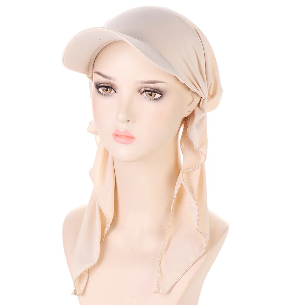 Soft Modal Inner Hijab Caps Muslim Stretch Turban Cap Islamic Underscarf Bonnet Hat Female Headband Turbante baseball cap