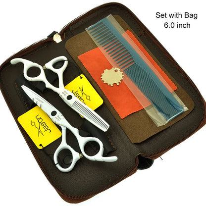 Jason 5.5/6 inch Hair Scissors Japan Steel Hair Cutting Scissors for Hairdresser Thinning Shears Barber Haircut Supplies A0066D