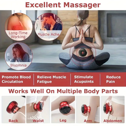 Multifunctional Cupping Scraping Massager, Pressure Release Safety Valve, Compact for Home Daily Massage