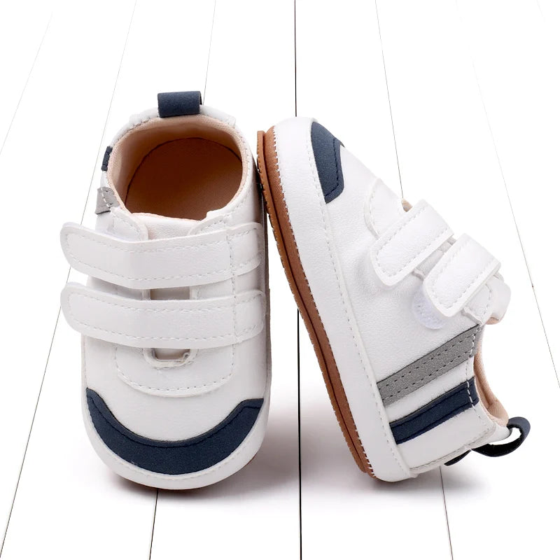 Baby Shoes Soft PU PVC High Quality Anti-slip Sole Newborn Toddler Prewalking Sneaker Spring and Autumn Style 2024 New  BXC3223