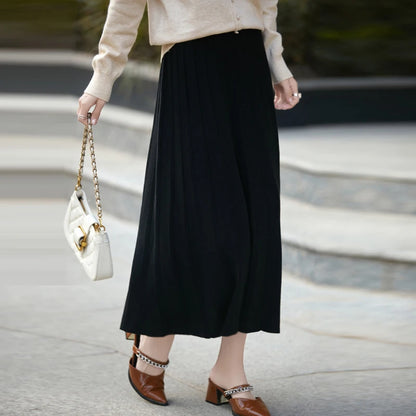 Autumn And Winter New 100% Pure Wool Hip Skirt Fashion Sexy Slim Skirt High Waist Cashmere Knit Skirt