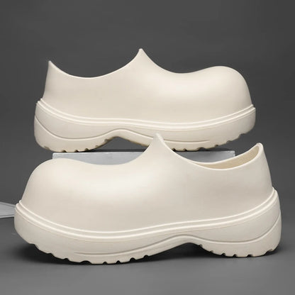 EVA New Slip-On Chef Shoes Men and Women General Casual Big Head Shoes lightweight Thick Soles All Wear Rain Shoes