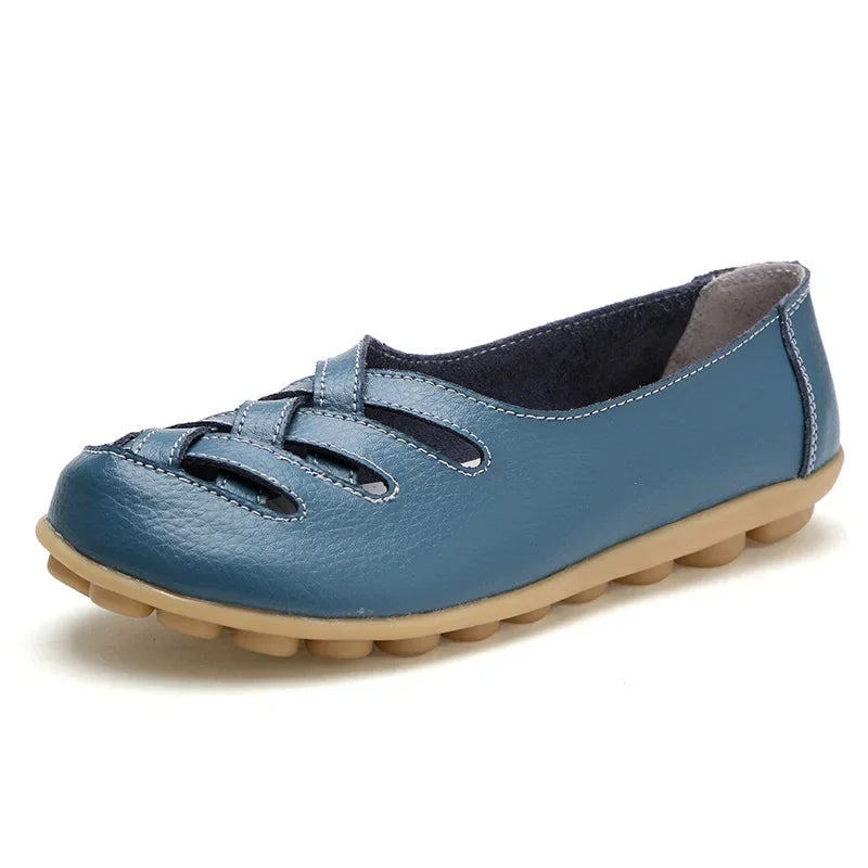 Women Shoes Summer Slip On Leather Casual Shoes Woman 2026 Loafers Women's Ballet Flats Women Moccasins Flat Shoes Female