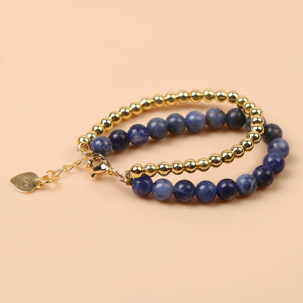 Kawaii Trendy Natural Stone Bead Bracelet Baby Girls Lobster Clasp Accessories Girls Yoga Christmas Wedding Gift Jewelry Charm