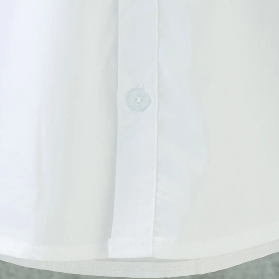 Children's Shirt Spring And Fall Pure White Long-Sleeved Simple Student Blouse Casual Student Formal Clothing