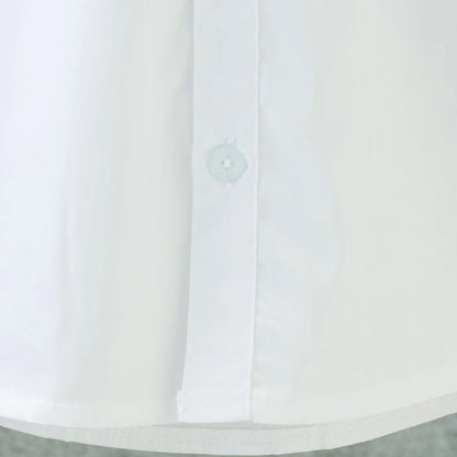 Children's Shirt Spring And Fall Pure White Long-Sleeved Simple Student Blouse Casual Student Formal Clothing