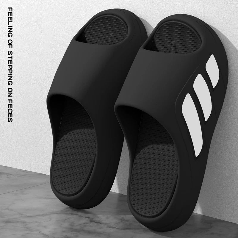 New Men Slippers Slides with a Sense High Aesthetic Value External Wear Anti Slip Thick Bottom, Beach Cool Slippers for Men