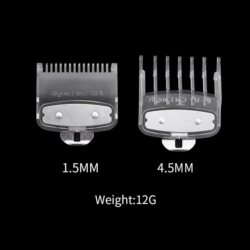 2Pcs Professional Hair Cutting Guide Comb Clipper Limit Comb Trimmer Cutting Styling Tools Attachment Compatible 1.5mm 4.5mm