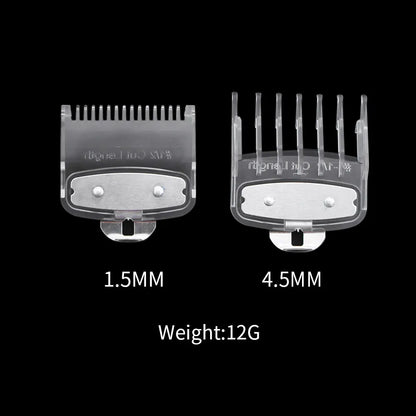 2Pcs Professional Hair Cutting Guide Comb Clipper Limit Comb Trimmer Cutting Styling Tools Attachment Compatible 1.5mm 4.5mm