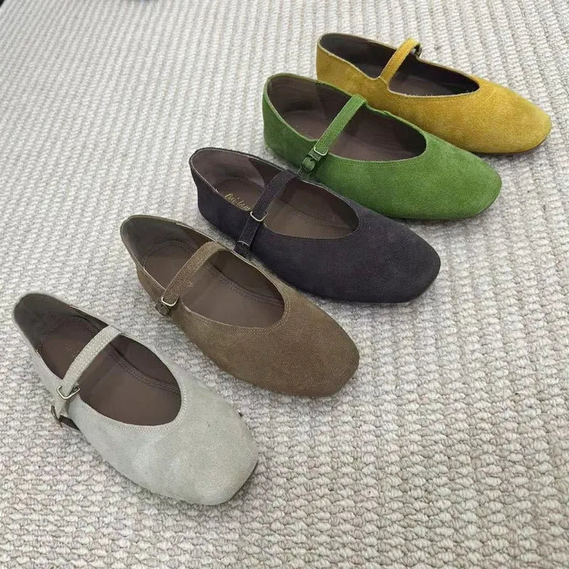 Women's Buckle-Strap Ballet Flats