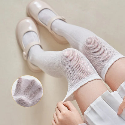 Children's Girl High Long Socks  Princess Mesh School Spring Summer Kids Stockings
