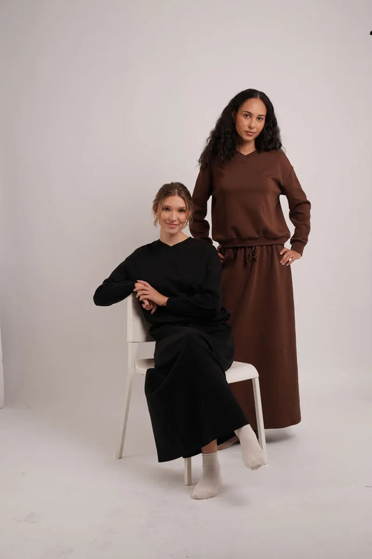 AS AW26 woman oversize sportswear + Skirt set  casual woman clothes