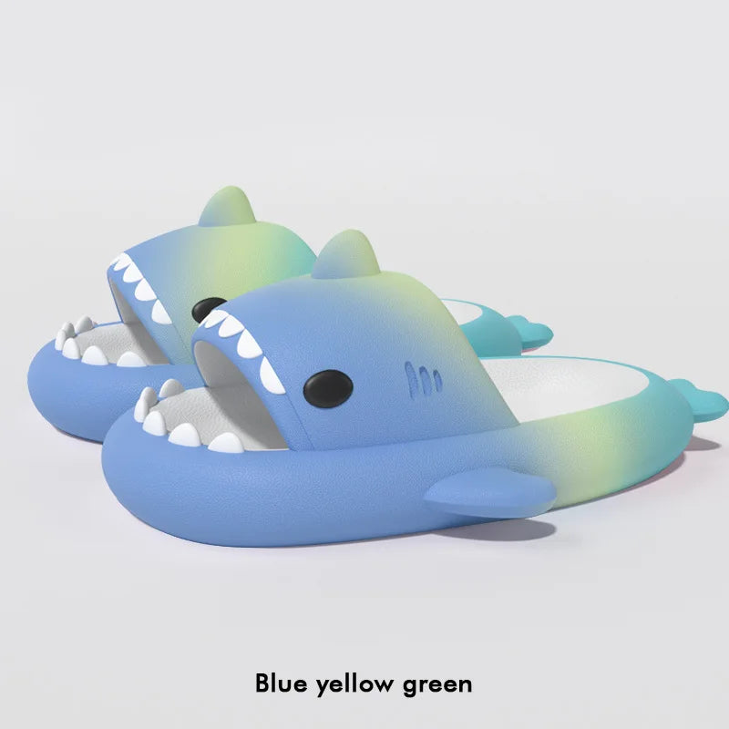 Couples Shark Slippers Women Cartoon Sandals Fashion Men Flip Flops Indoors Bathroom Cute Summer Outdoor Beach Slides Shoes