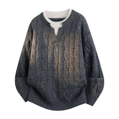 Personalized Mens Classic Comfortable Knitted Sweater Autumn Winter New Warm Long Sleeve Sweater top