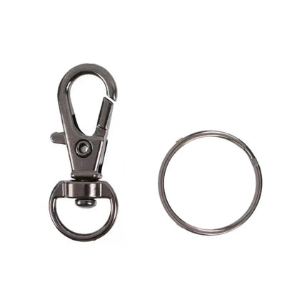 20pcs/pack Swivel Lobster Clasp With Key Ring 10pcs Key Chain 10pcs Key Ring Decoration DIY Making Jewelry Accessories ﻿