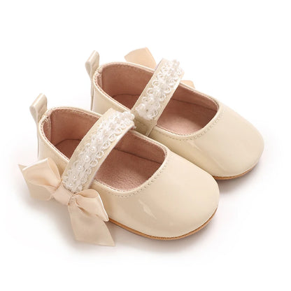 Infant Pre-Walker Shoes 0-1Year Baby Girls Princess Sandals Bowknot Soft Sole Elegant Formal Walking Shoes