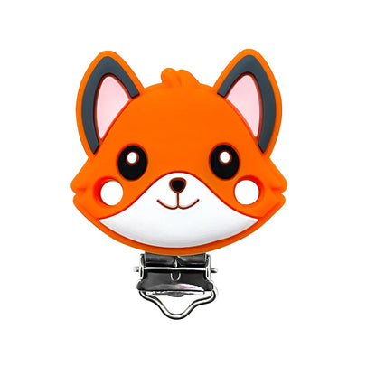 1/3/10pcs New Silicone Teether Cartoon  Squirrel Head Animal Food Grade DIY Baby Teething Teether Toy Accessories Ring