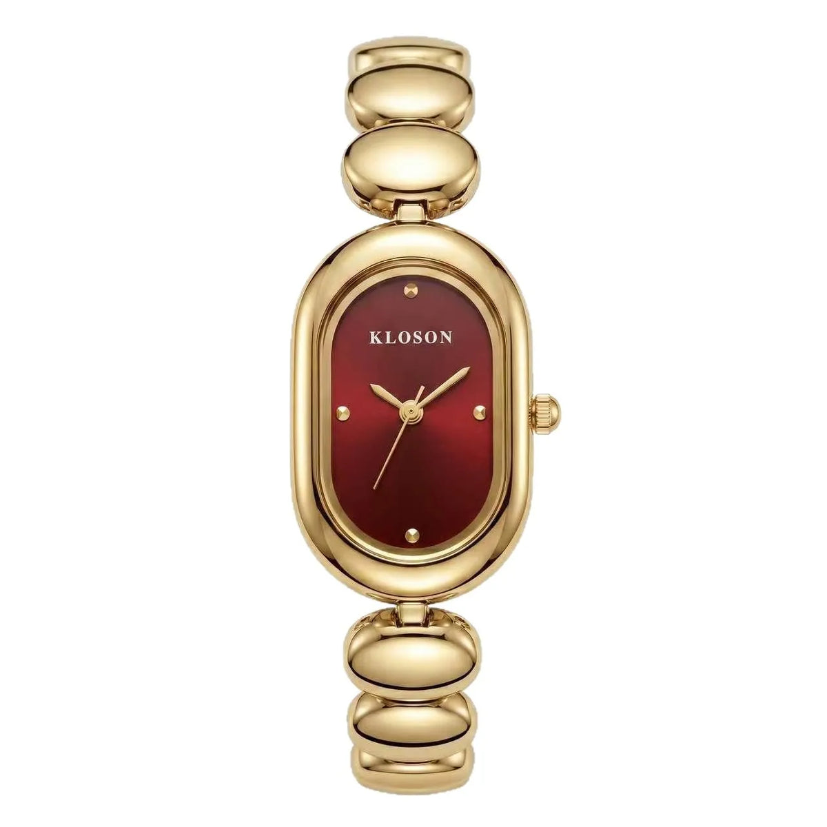 Women's Watches Oval Dial Round Bead Bracelet Fashion Versatile Light Luxury Waterproof Quartz Wristwatch