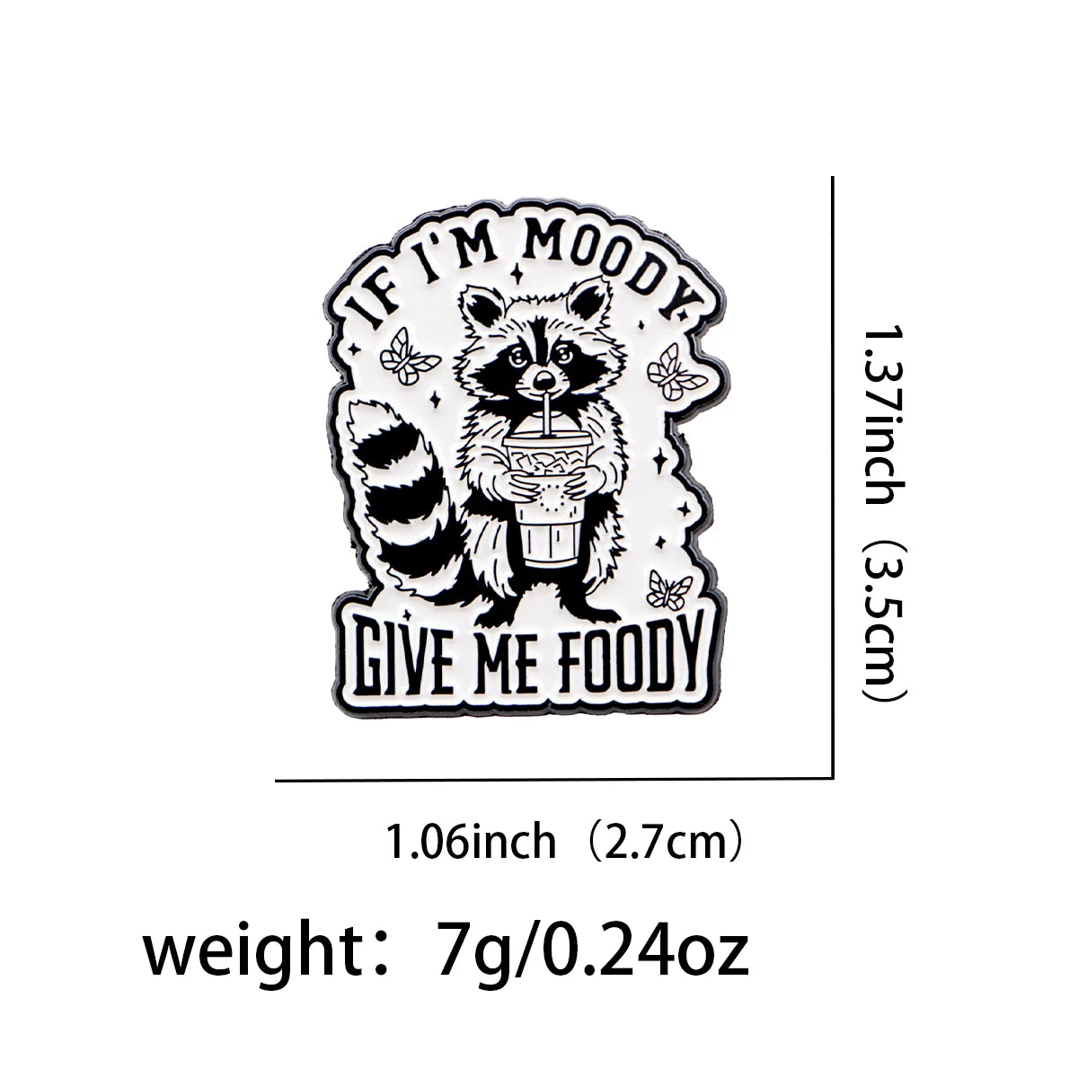 Funny Quotations plz use it Enamel Pin Flower Badges Lapel Pins for Clothes Backpacks Raccon Brooch Jewelry Gifts for Friends