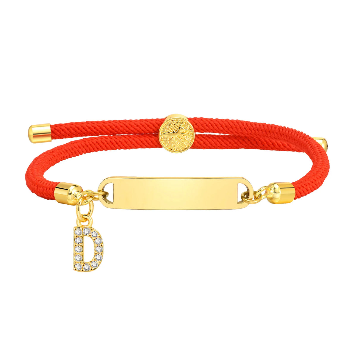 Custom Initial Letter Name Bracelet for Little Girl Boy, Personalised Birththday Gift, Red Thread Rope Bracelet Adjustable