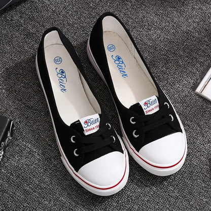Women Shoes Fashion Comfortable Sports Sneakers Female Flats Trend Breathable Casual Canvas Shallow Shoes Women's Sneakersisd34