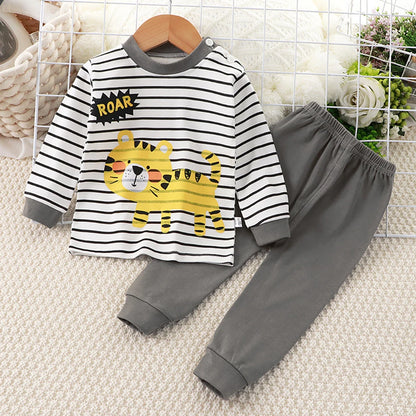 Cartoon Unicorn Animal Sleepwear Children Pajamas Sets Unisex Kids Autumn Clothing Durable Soft Warm Comfort for Every Day Use