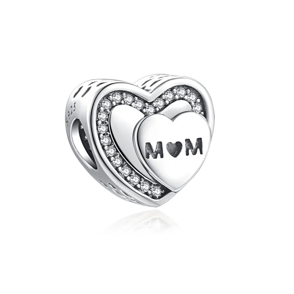 New Heart-Shaped, Charm Bead, Pig, Headphone ,Pendant Suitable For Bracelet Original DIY Exquisite jewelryaccessories 925 silver