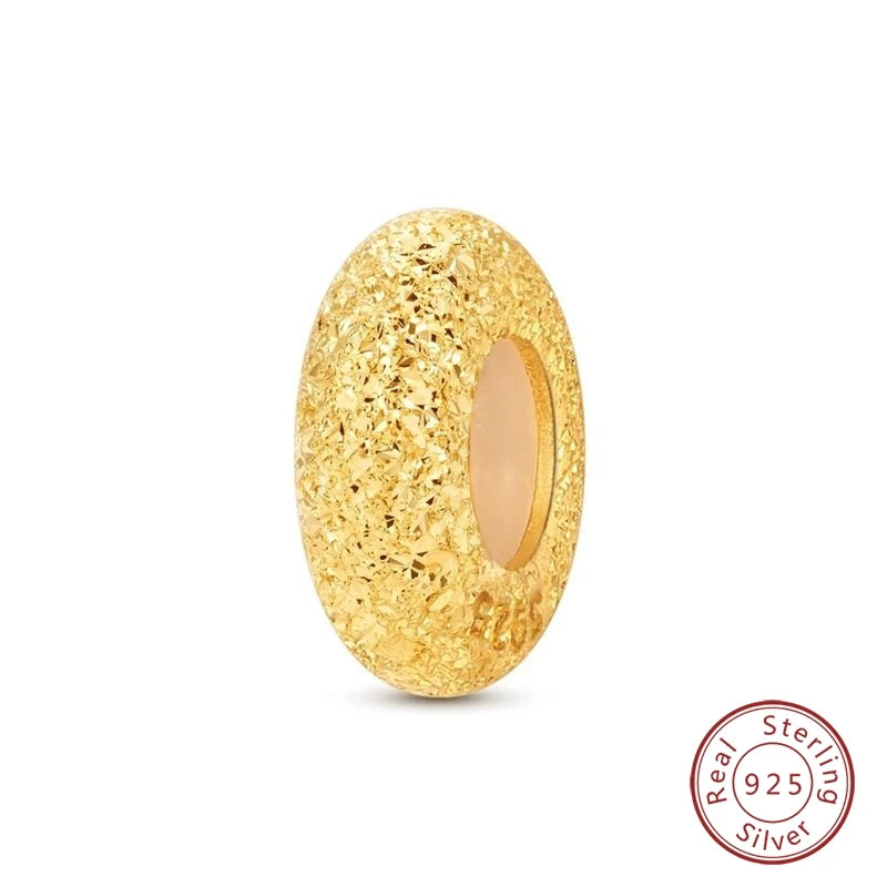 Hot Sales 925 Sterling Silver Golden Series Charms Leopard Little Bear Starfish Bow Bead Fit Original Bracelet DIY Women Jewelry