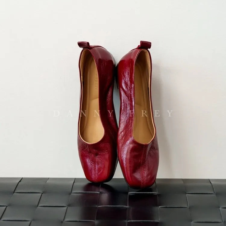 Retro Artistic Square-toe Low-heel Flats, New Soft-soled Comfortable Commuter Grandma Shoes That Won't Tire Your Feet
