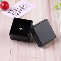 24 Square Jewelry Travel Organizer Gift Box with Black Sponge Eco Friendly Small Favors Ring Storage Box 5x5cm Cardboard Case