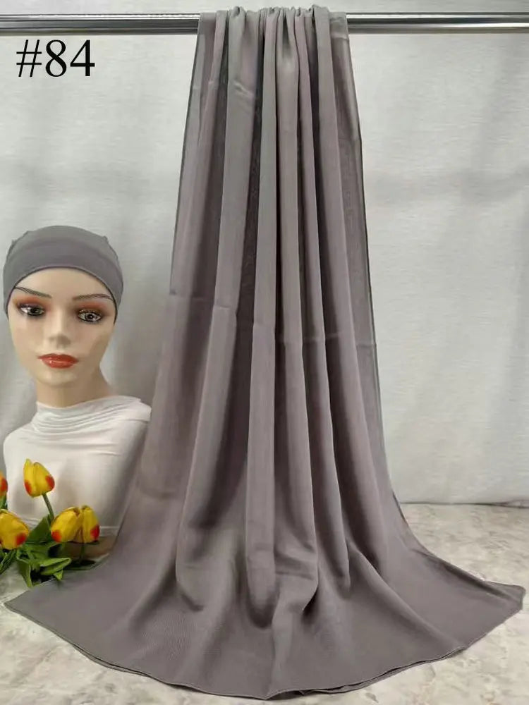 110colors Modal Hijab with Modal Undercap Set Basic Stretchy Pullover Headscarf Thin Breathable Sunscreen Head Wrap Hijabs Scarf
