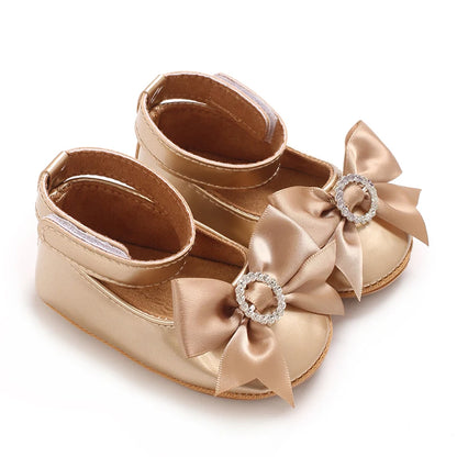 Infant Pre-Walker Shoes 0-1Year Baby Girls Princess Sandals Bowknot Soft Sole Elegant Formal Walking Shoes