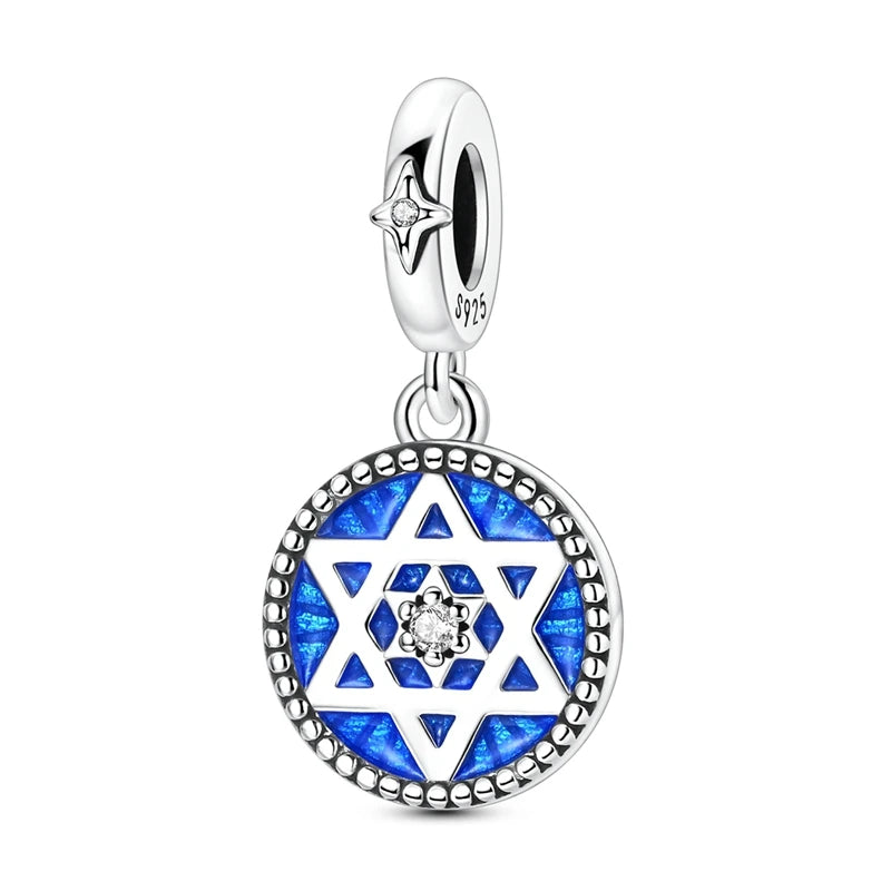 100% Real 925 Silver Classic Devil's Eye Charms Beads For Women Fit Original Qikaola Bracelets Fine DIY Jewelry Making