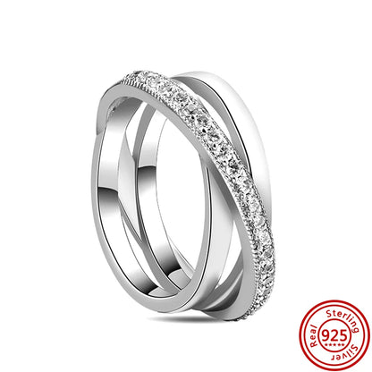 New 925 Sterling Silver Shiny Classic Square Crown Heart-shaped Ring Exquisite Luxury Charm Jewelry Holiday Surprise Gifts