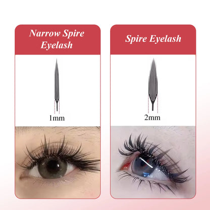 M LU Curl Narrow Spire Anime Comic Premade Fans Spire Lash Blisters Pestanas Lashes Feather Plume Shape Manga False Eyelash