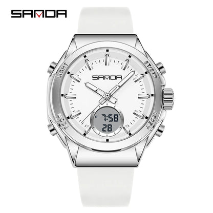 SANDA 9103 Women Watch Silicone Quartz Electronic Wrist Watches for Women Sport Clock Girls Gift Ladies Watches Top Brand