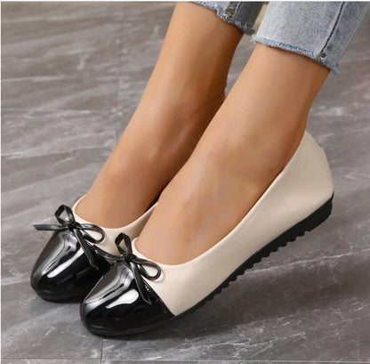 Women Flats Comfort Ballerina Shoes 2026 Summer New Shallow Mouth Non-slip Ladies Loafers Elegant Bowknot Women Single Shoes