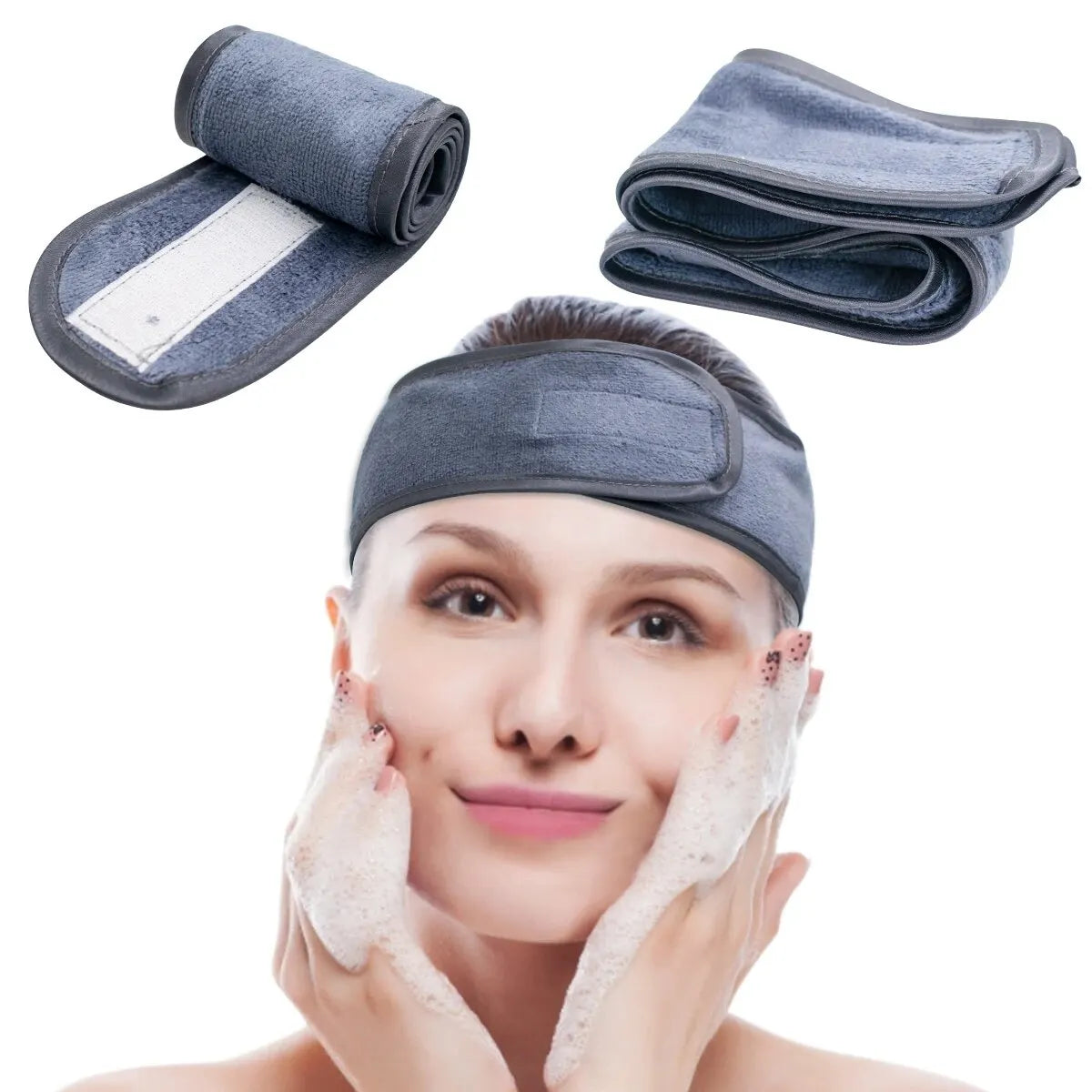 1pC Cosmetic Wrap Face Wash Adjustable Yoga Women Facial Toweling Bath Hairband Makeup Headbands SPA Salon Accessories