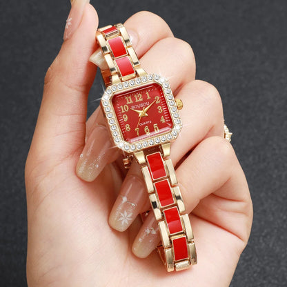 Fashion Ultra-thin Bracelet Strap Women Watches Square Rhinestone Ladies Dress Quartz Wristwatches Relogio Feminino（Without Box）