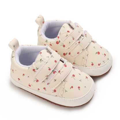 Baby Learning Walk Shoes, Cute Printed & Bow Sneakers, Soft Sole Casual Footwear for Infants 0-18M