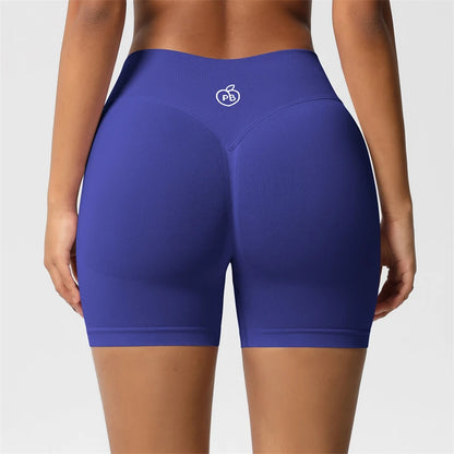 Women Bum Three Waist Sections Sports Shaping Shorts Seamless Sports Shorts For Women Cycling Jogging Fitness High Waist Push Up