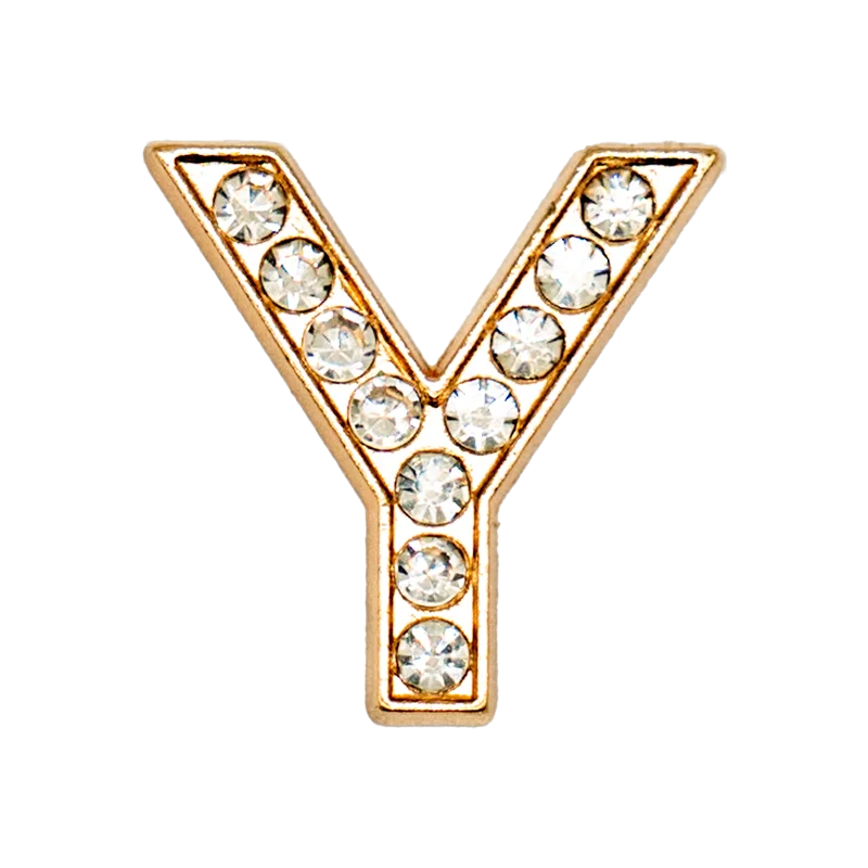 1pcs Metal Gold Luxury Letters Shoe Charms for Clog Alphabet Shoes Decorations Pins for Women Girl Sandal DIY Party Favor Gifts