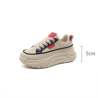 New 2026 Leather Sneakers Womens Shoes Summer Fashion Students Casual Zapatos De Mujer Thick Bottom Sports Female Platform Shoes