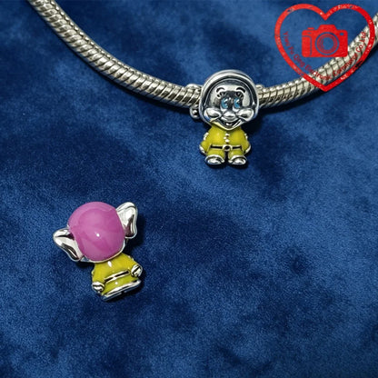 New Original Charms DIY Women Jewelry Gifts Fox Rabbit Chicken Pig Pet Dog Elephant Beads Fit 925 Silver Bracelets Accessories