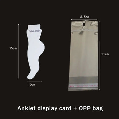 30sets Jewelry Display Card with Transparent Opp Bags for Handmade Necklace Bracelet Earring Headwear wrapping Bags DIY Findings